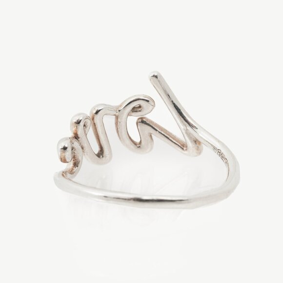 Tiffany & Co. Paloma's Graffiti Love Sterling Silver Ring - Picture 3 of 5
